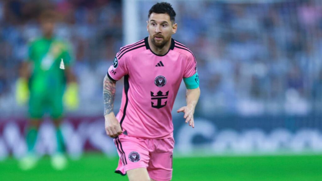 Leo Messi durante un partido de la Concachampions en Monterrey 