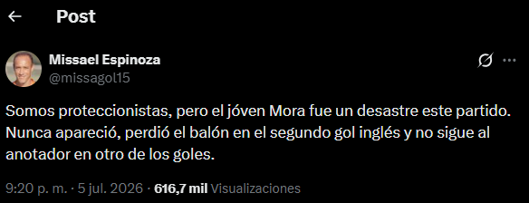 El buen trato para Gilberto Mora terminó a partir de su actuación en los octavos de final de la Copa del Mundo