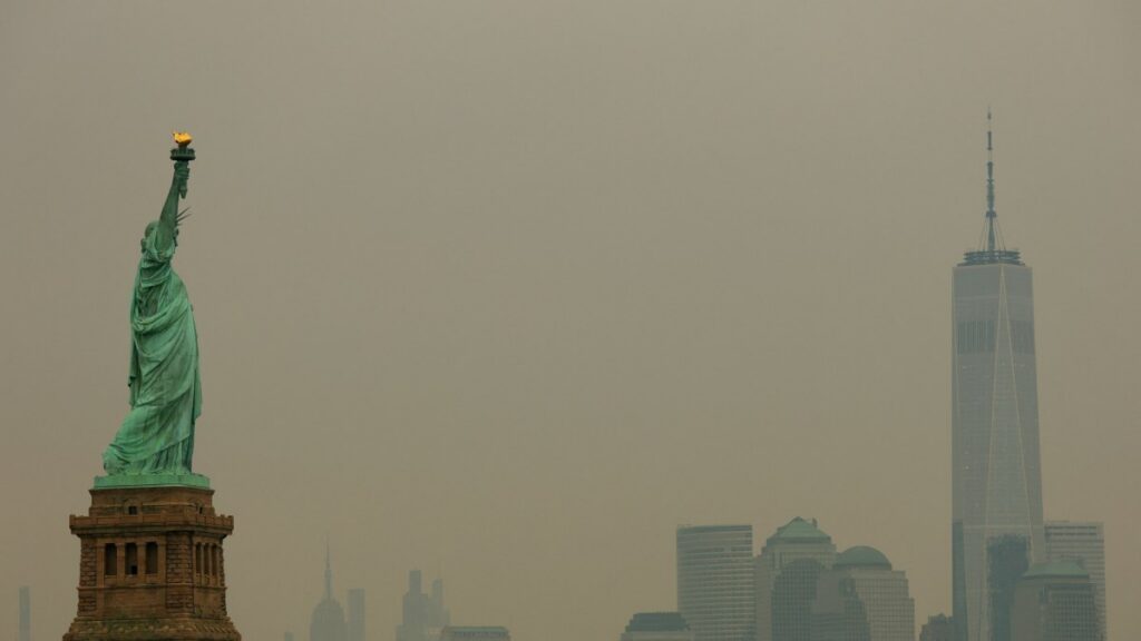 Nueva York, con mala calidad del aire por incendios en Canadá