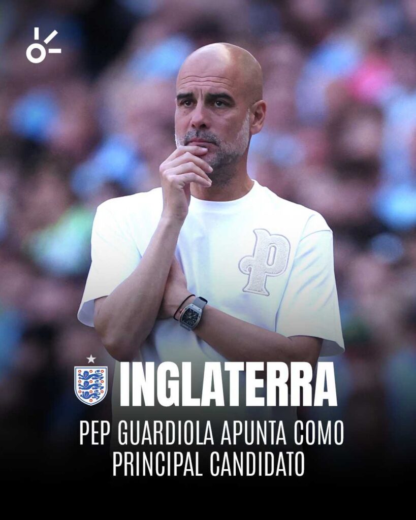 Pep Guardiola aparece como el principal candidato para asumir el banquillo de los Three Lions.