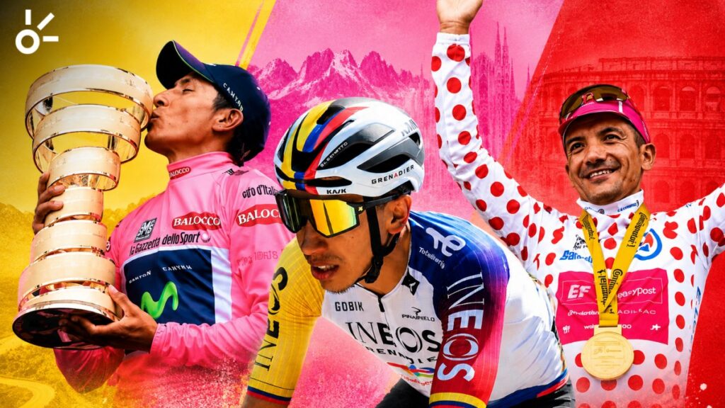 Nairo Quintana, Egan Bernal, y Richard Carapaz, encabezan la lista de los mejores ciclistas latinoamericanos de la historia.