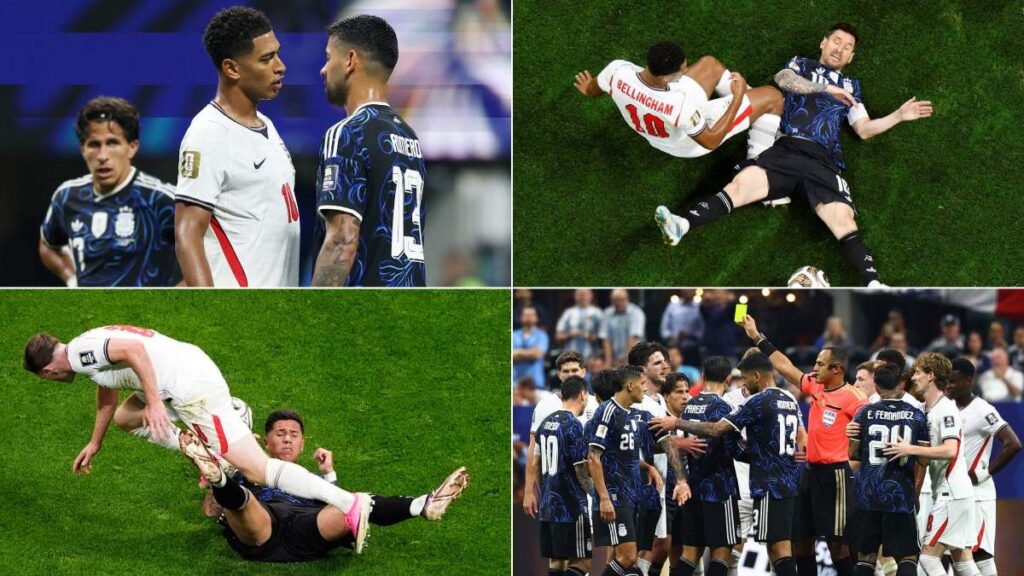 Inglaterra vs Alemania: muchas faltas en el primer tiempo