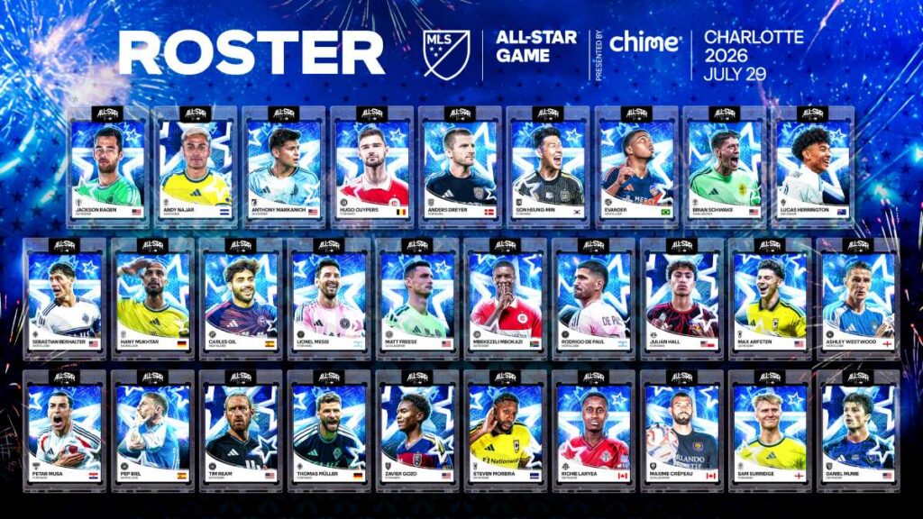Los jugadores de la MLS para el All Star Game 2026