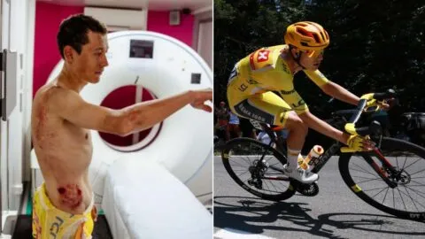 Así quedó Torstein Traeen tras su caída en el Tour de Francia 2026: conmoción y fractura de costillas