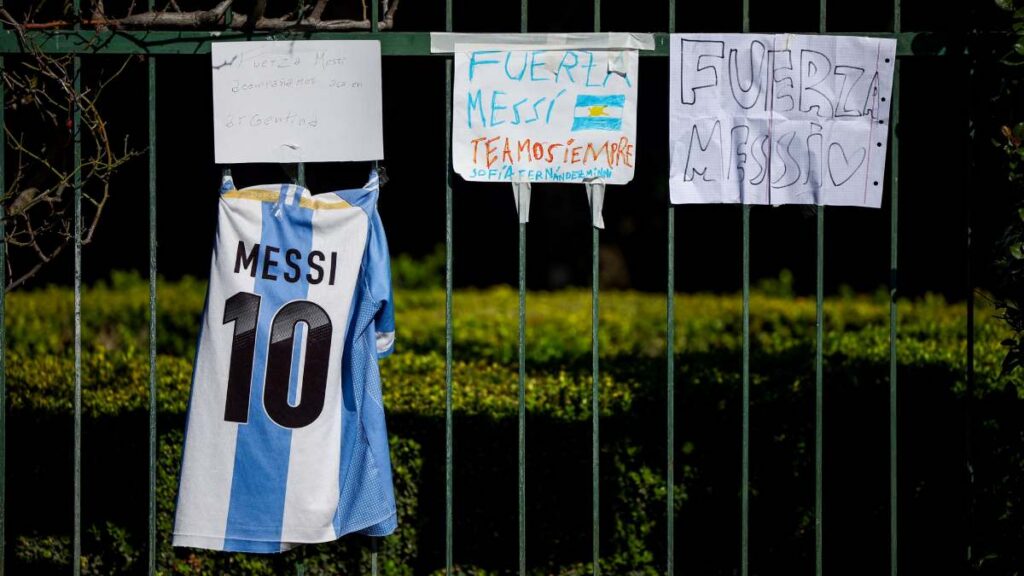 Muestras de apoyo a la familia Messi
