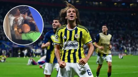 ¡Escándalo tras el Lyon vs Fenerbahce! Aficionado se lanza en contra de Guendouzi y provoca batalla campal