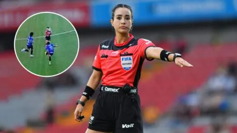 ¿Qué le pasó a Katia Itzel? El golpe sobre la silbante que preocupó a los jugadores en Querétaro
