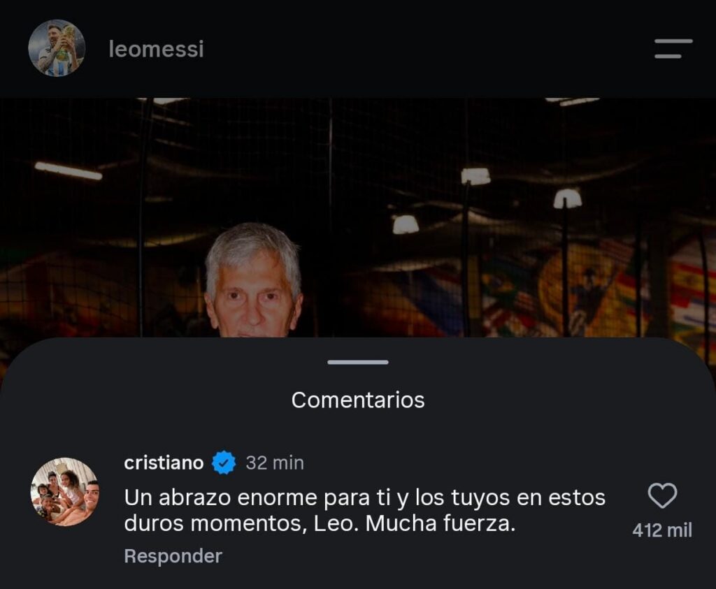 Cristiano Ronaldo y el mensaje a Messi