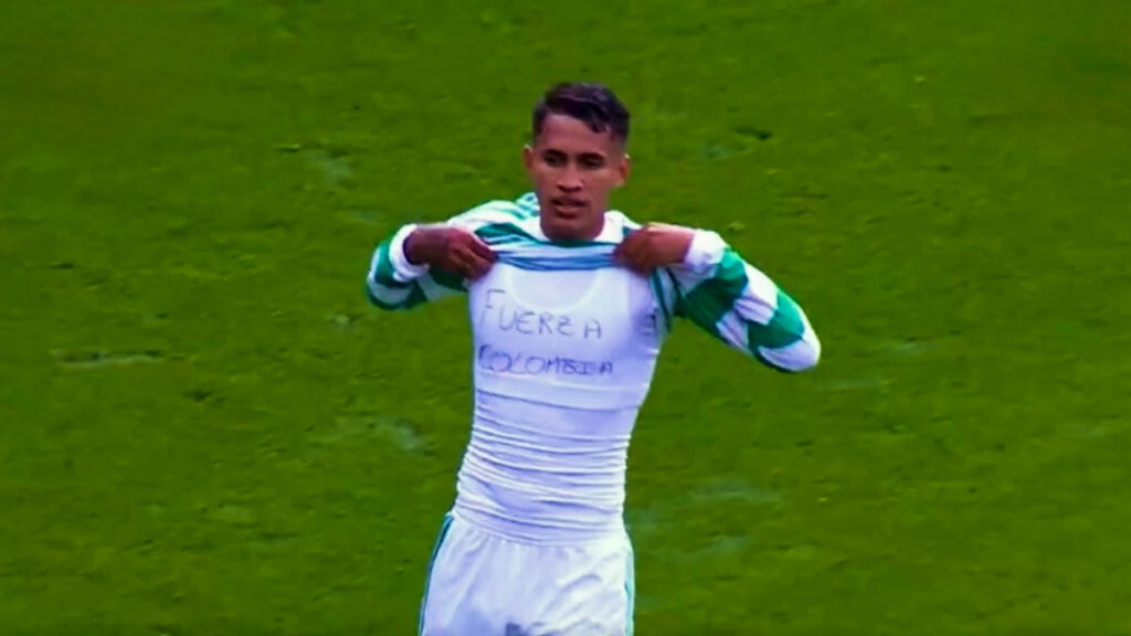 Camilo Durán celebra con el Celtic. - @PremSportsTV.