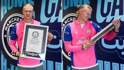 Erling Haaland recibe cuatro récords Guinness y sigue escribiendo su propia historia goleadora