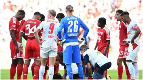 ¡Escalofriante! Jamal Musiala vuelve a desplomarse durante un partido por segunda vez en cuatro días