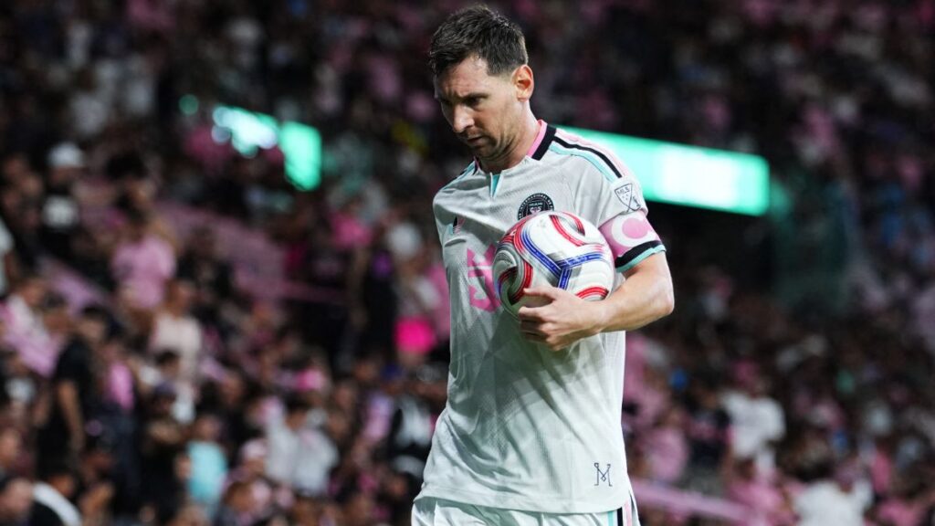 Leo Messi durante el partido entre Inter Miami y Columbus Crew MLS 2026