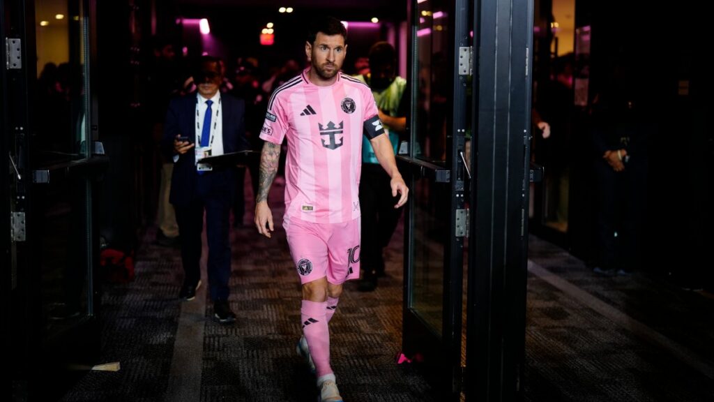 Leo Messi durante el partido de la Leagues Cup 2026 entre Inter Miami vs León