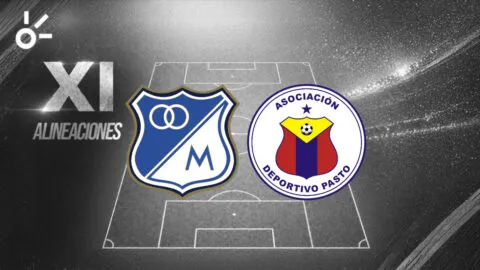 Posibles alineaciones de Millonarios vs Deportivo Pasto por Liga BetPlay Dimayor 2026-II