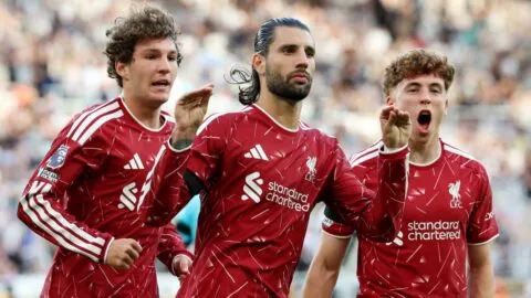 ¡Agónico empate! Liverpool evita la derrota ante Newcastle en el último suspiro
