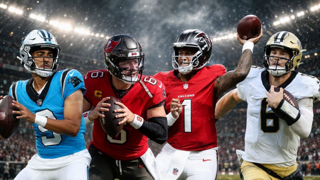 NFC Sur 2026: Saints, Buccaneers, Panthers y Falcons, la batalla por la división con récord perdedor