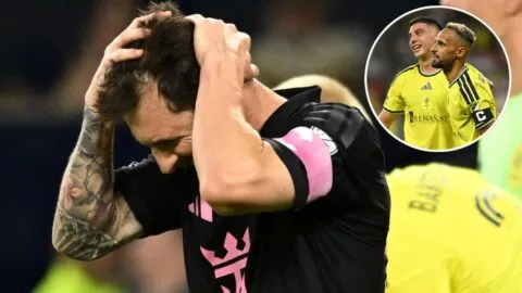 ¡No le salió nada! Messi falla penal y Nashville golea al Inter Miami en la MLS