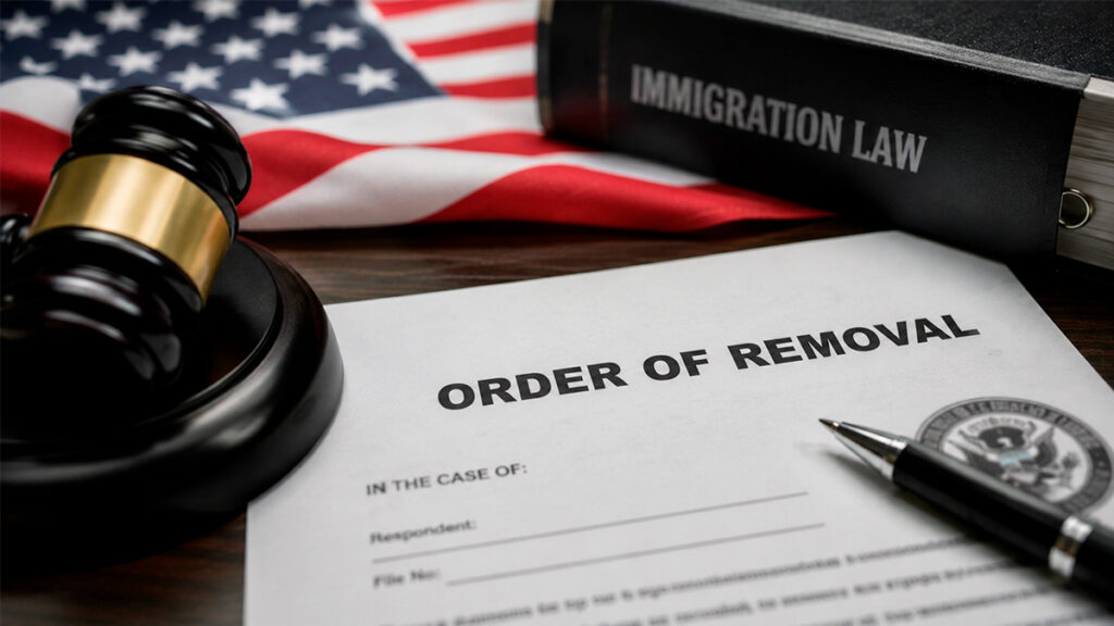La orden de deportación, conocida legalmente como orden de remoción.