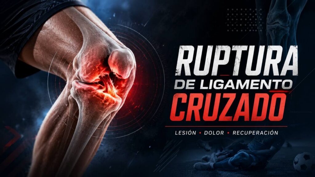 Ruptura de ligamento cruzado: síntomas, causas y cuánto tarda la recuperación.