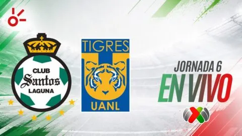 Santos vs Tigres en vivo el partido de la jornada 6 de la Liga MX: resultado y goles hoy, Apertura 2026