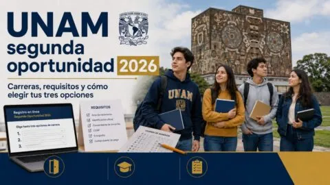 UNAM segunda oportunidad 2026: carreras, requisitos y cómo elegir tus tres opciones