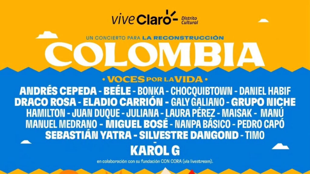 Cartel de 'Colombia: Voces por la vida'.