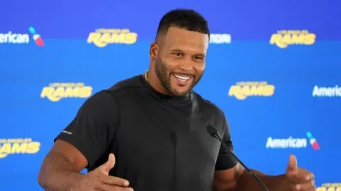 Aaron Donald está de vuelta: apunta a jugar con Rams ante Giants tras dos años fuera