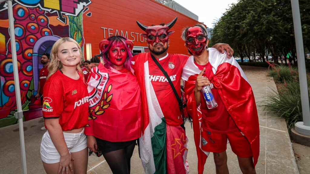 Aficionados de Toluca en la final de la Leagues Cup
