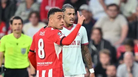 Sergiño Dest aparece para el PSV y evita la derrota ante Shakhtar en Champions
