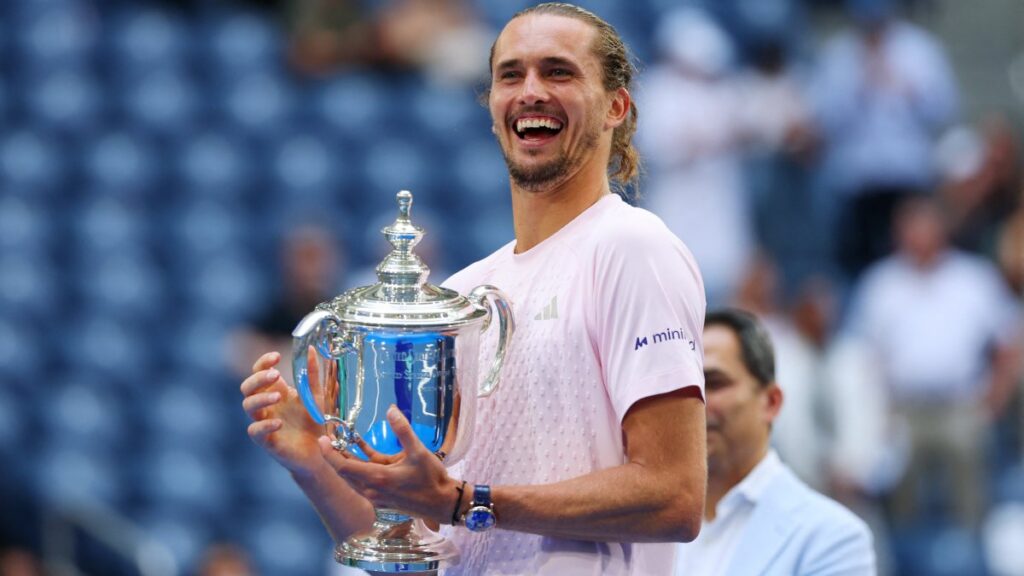 Alexander Zverev con el título del US Open