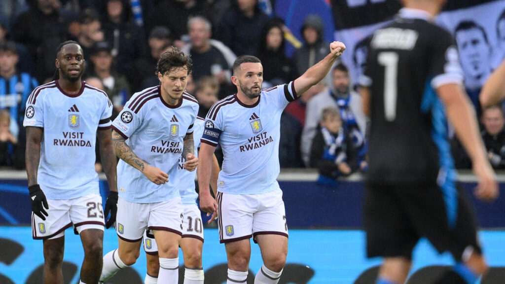 Jugadores de Aston Villa celebran. - John Thys, AFP.