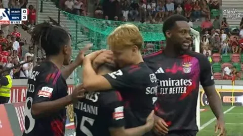 Benfica impone condiciones ante Marítimo y se lleva el triunfo con goleada en la Liga de Portugal