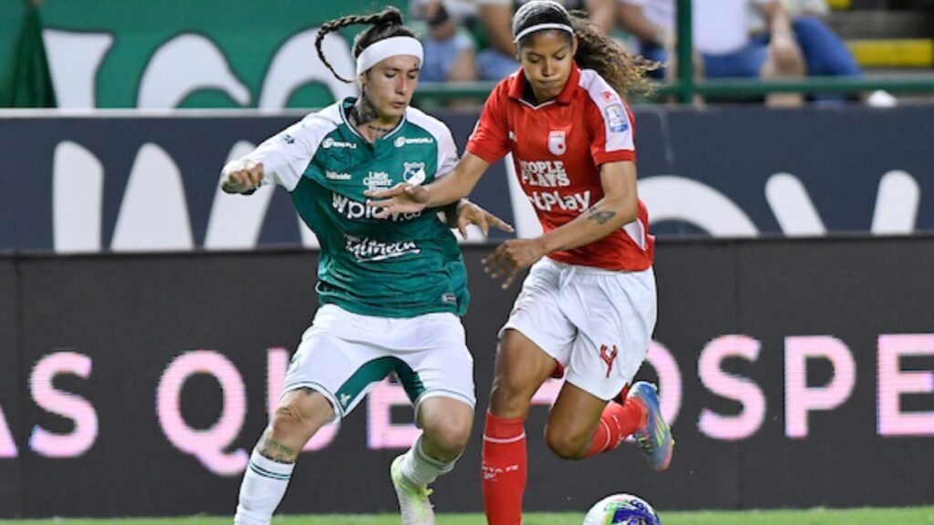 Cali vs Santa Fe en la Liga Femenina.