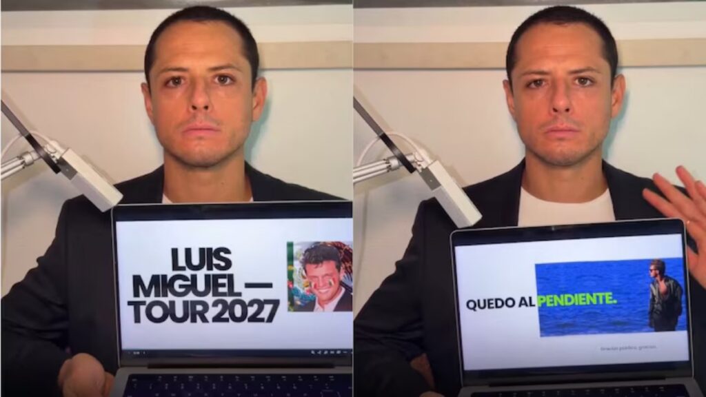 Javier 'Chicharito' Hernández presentó un currículum para ser el fan número uno de Luis Miguel ante su gira de 2027.