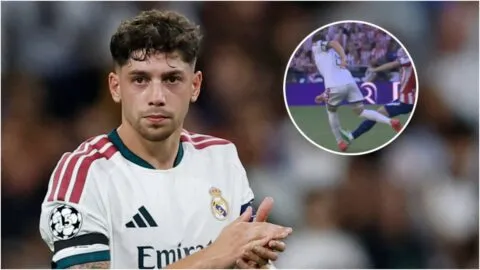 Alarma en Real Madrid: Fede Valverde sufre traumatismo severo en el tobillo, tras dura entrada en derbi de Madrid