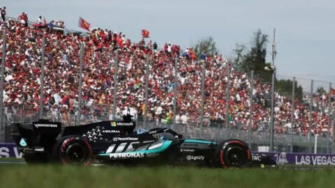 George Russell manda en las Prácticas Libres 3 del GP de Italia; Checo Pérez termina 21