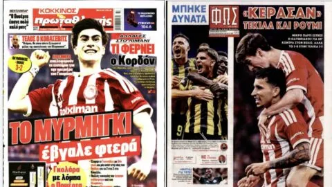 Armando González protagoniza las portadas en Grecia tras su doblete: "La Hormiga desplegó las alas"