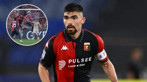 Johan Vásquez anota gol por segundo partido consecutivo y mete al Genoa a los octavos de final de la Copa Italia