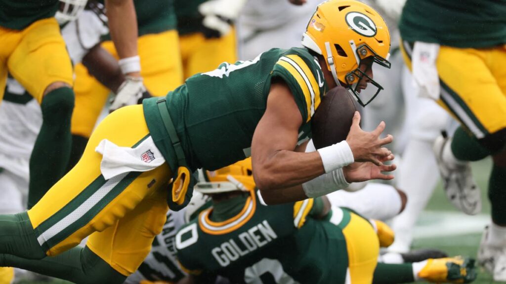 Jordan Love durante el partido Packers vs Jets NFL 2026