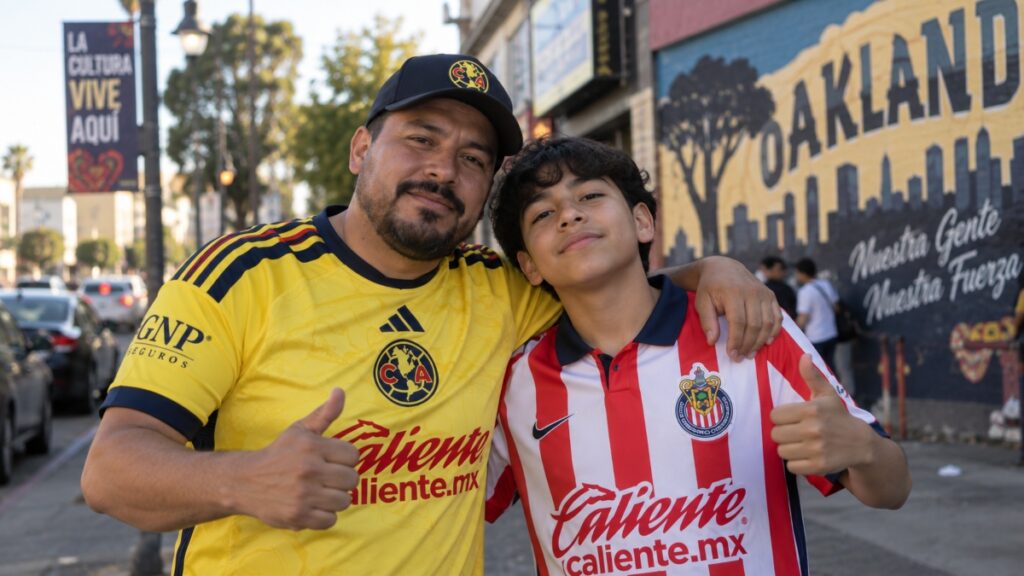 Afición de América y Chivas en Oakland