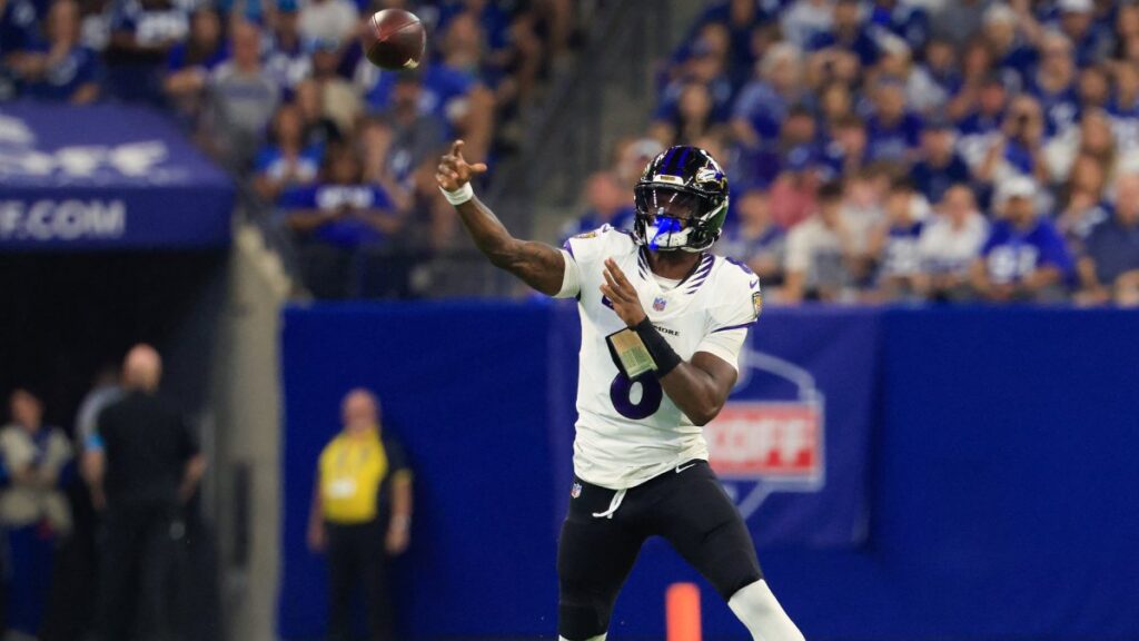 Lamar Jackson durante el Saints vs Ravens NFL 2026