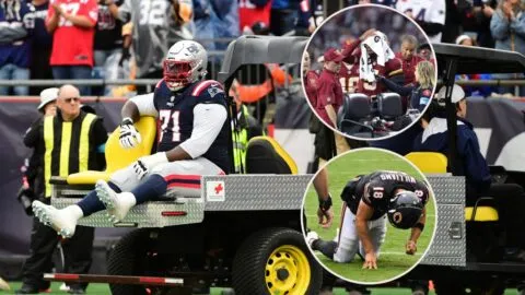¡Domingo de pesadilla en la NFL! Caleb Williams, Jayden Daniels y Michael Onwenu, con terribles lesiones