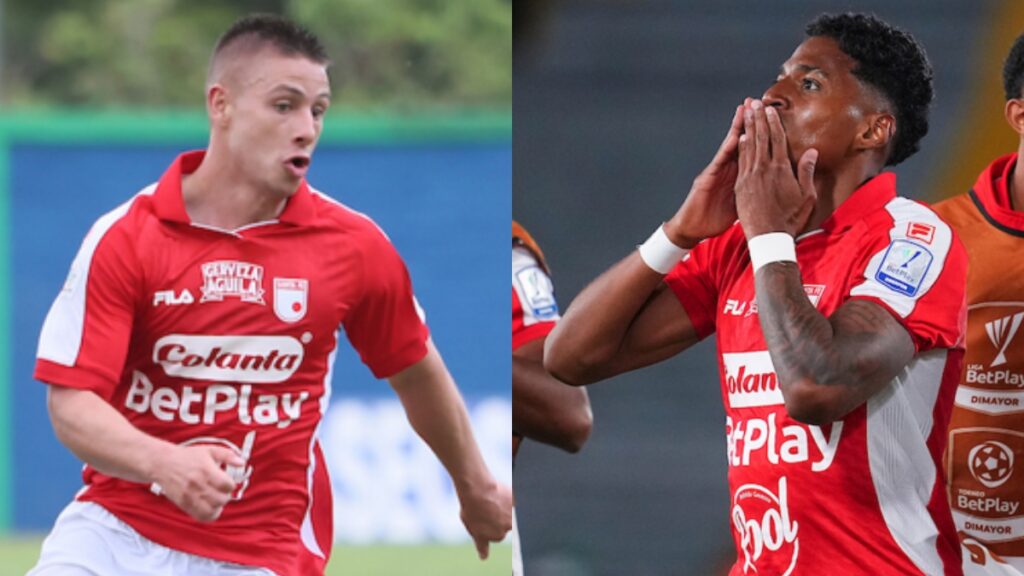 Mateo Puerta y Emerson Rodríguez de Santa Fe
