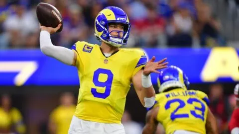 Matthew Stafford y los Rams dejan atrás la derrota en Australia con triunfo ante Giants en el Monday Night Football