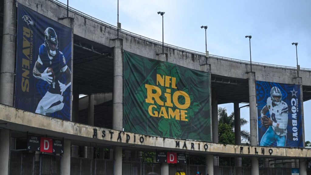 Maracaná previo al partido de la NFL 2026 entre Ravens y Cowboys