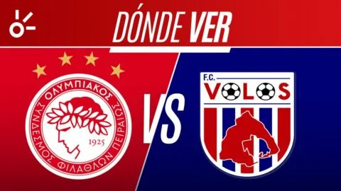 Armando González en vivo: horario y donde ver el Olympiacos vs Volos de la jornada 2 de la Copa de Grecia 2026
