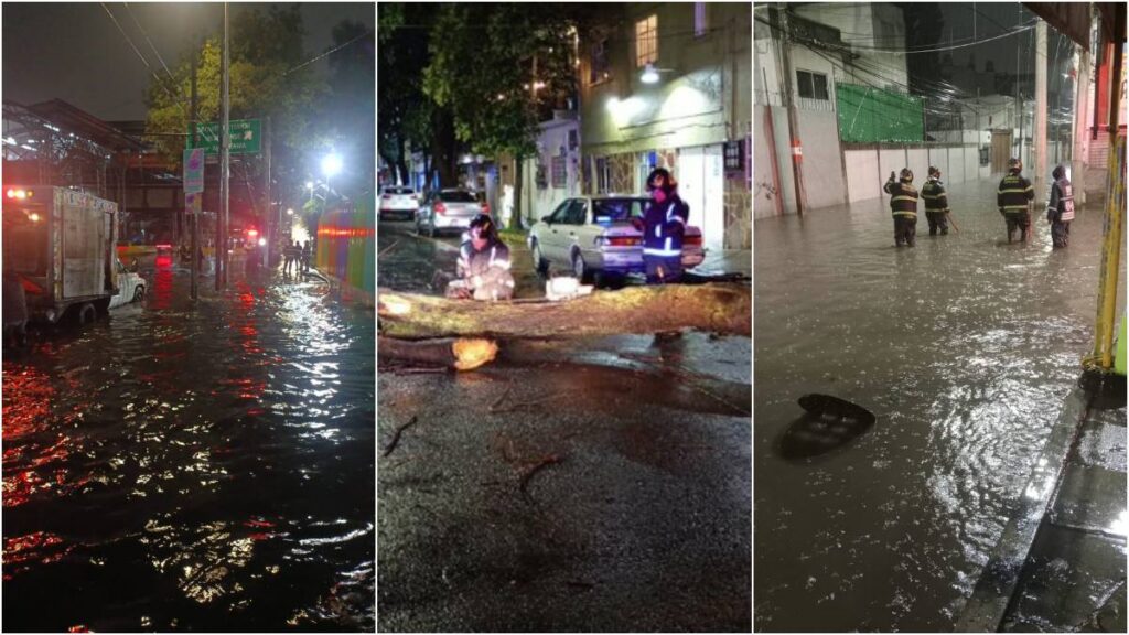 Alerta por lluvias en CDMX y Edomex: estas zonas reportan inundaciones y vehículos atrapados
