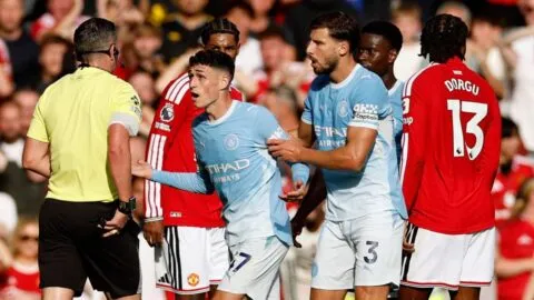 Manchester United vs Manchester City, en vivo: ¡Phil Foden es expulsado!