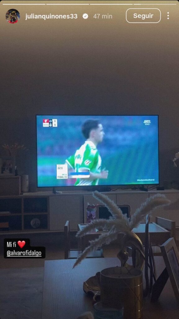 Álvaro Fidalgo reaparece con el Betis en la victoria ante el Real Madrid