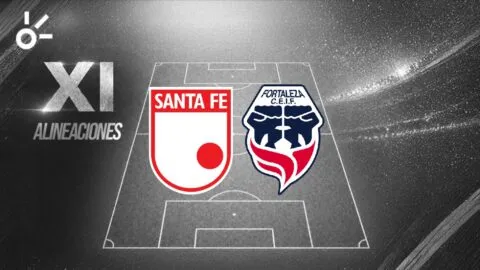 Posibles alineaciones del Santa Fe vs Fortaleza por Liga BetPlay Dimayor 2026-II